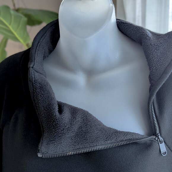 EUC - Athleta Cozy Karma Asym Pullover - Black - Picture 6 of 15